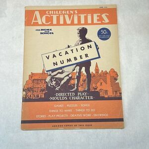 VTG Children's Activities For Home & School Magazine Book June 1946